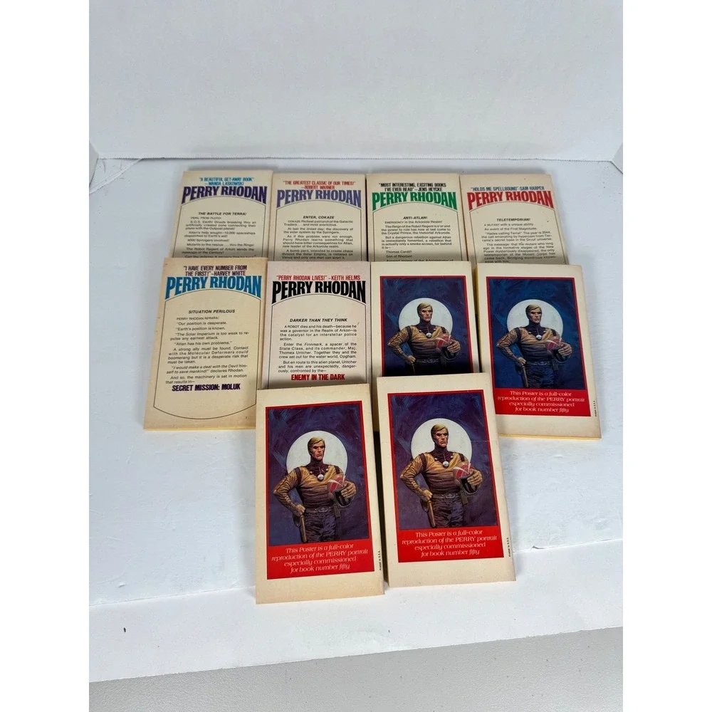 Perry Rhodan 80-89 Sci-Fi Paperback Lot Ace Books 1975 Vintage Space Opera